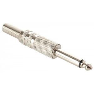 Conector 6,3 mm monoaural, metálico