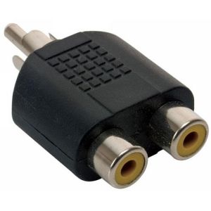 Adaptador de conector RCA a 2 jacks RCA