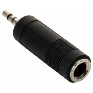 Adaptador de conector 3,5 mm a jack 6,3 mm, estéreo