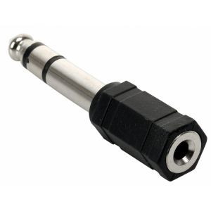 Adaptador de conector 6,3 mm a jack 3,5 mm, estéreo