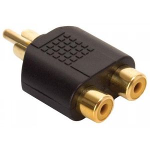 Adaptador elite de conector RCA a 2 jacks RCA