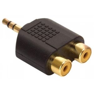 Adaptador elite de conector 3,5 mm a 2 jacks RCA, estéreo