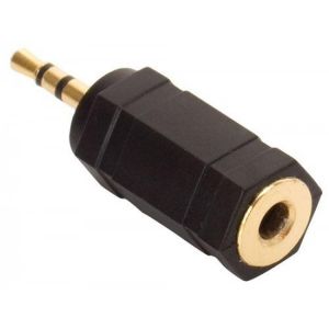 Adaptador elite de conector 2,5 mm a jack 3,5 mm, estéreo