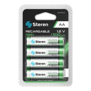 Paquete de 4 baterías recargables "AA" NiMH 1300 mAh