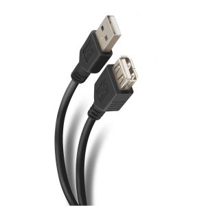 Extensión USB de 1,8 m con conectores niquelados.