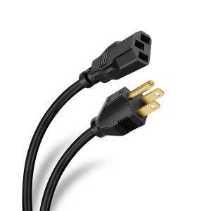 Cable de poder para computadora, con terminal de clavija, de 2,5 m