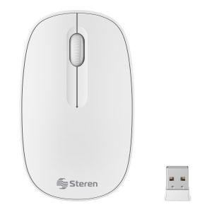 Mouse inalámbrico 1 200 DPI, blanco