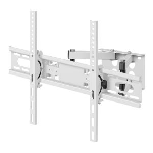 Soporte para TVs de 32" a 83", con doble brazo articulado, blanco