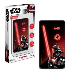 Power Bank de 4,500 mAh con 2 salidas USB e iluminación LED Star Wars™