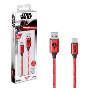 Cable USB a USB C con luz LED Star Wars© de 1 m